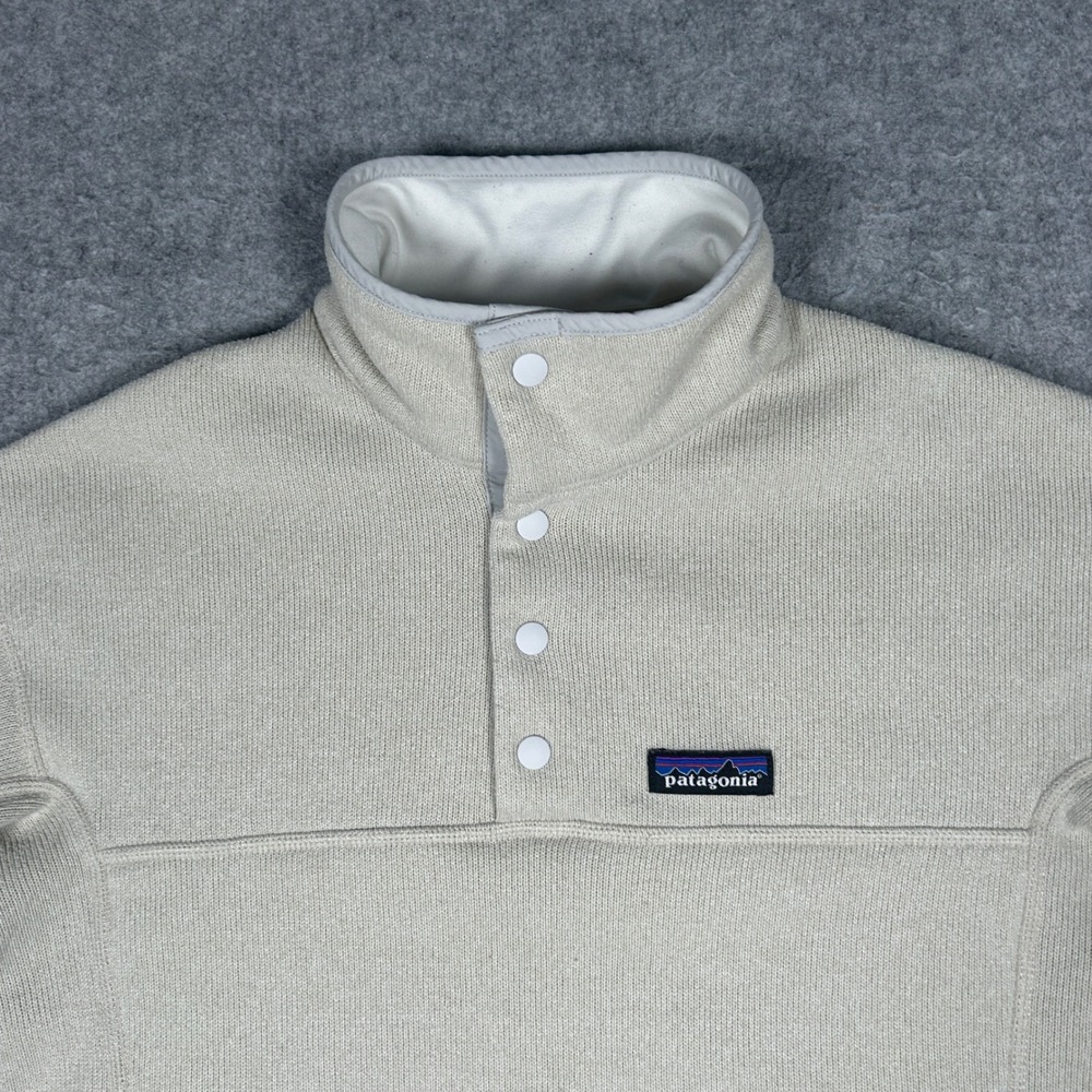 Patagonia Better Sweater Pullover Womens Small Beige Fleece Gorpcore - Picture 4 of 16